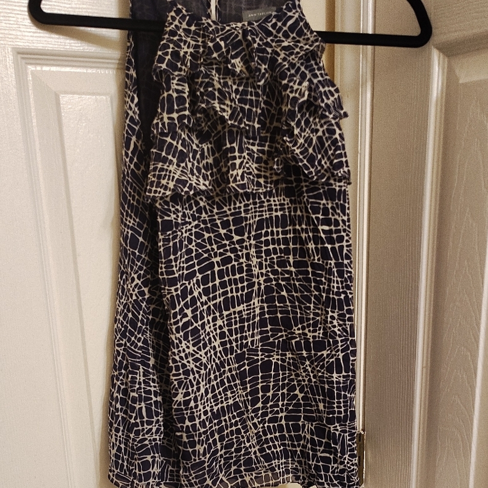 Ann Taylor Navy and Cream Top